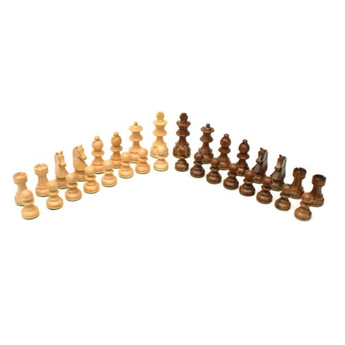 Classic Chess Board - Zebra & Natural Wood 15 in.