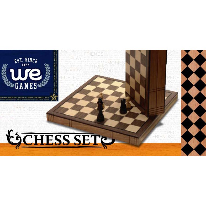Trademark Games Wooden Book Style Chess Board with Staunton