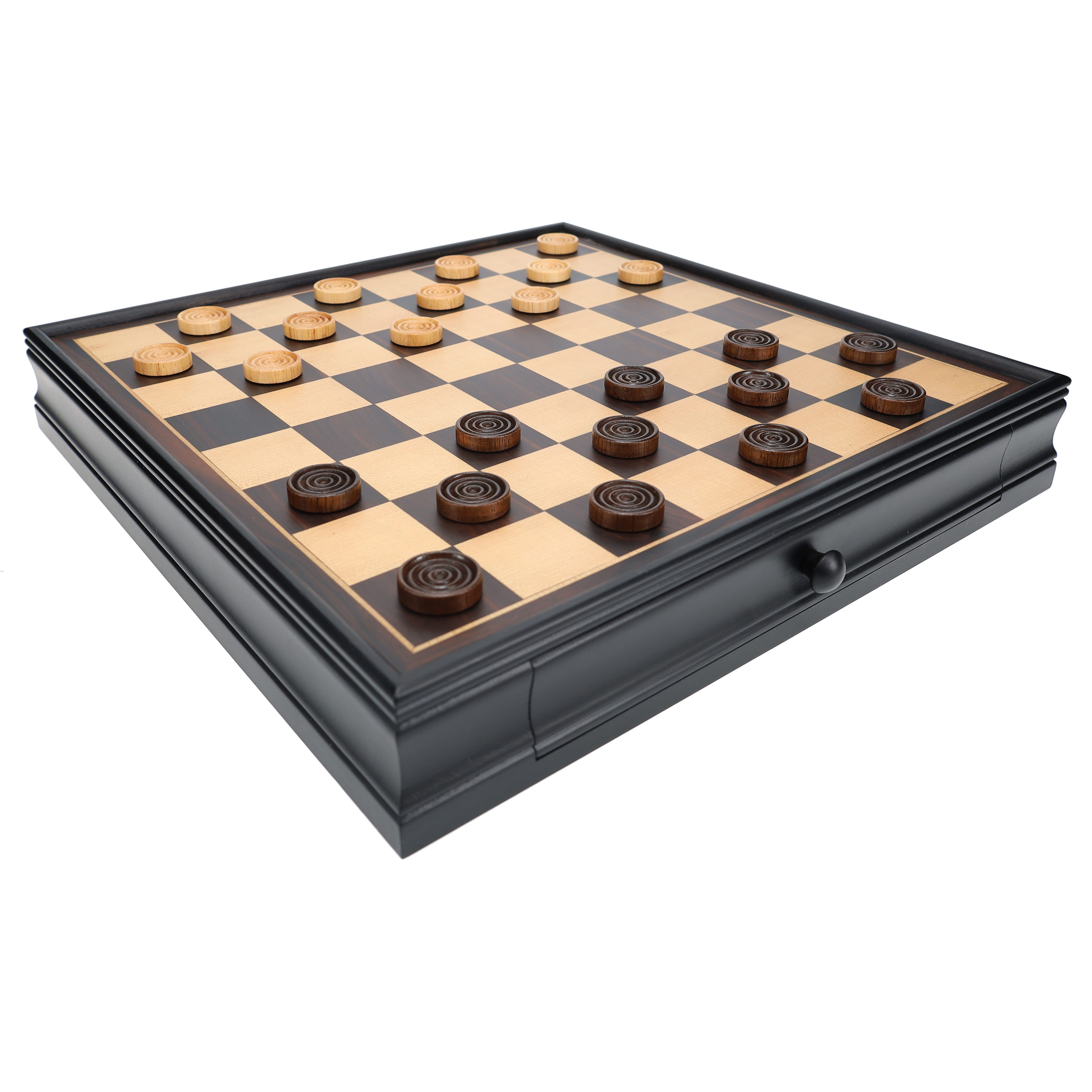 WE Games French Staunton Chess & Checkers Set - Weighted Pieces, Black –  American Chess Equipment
