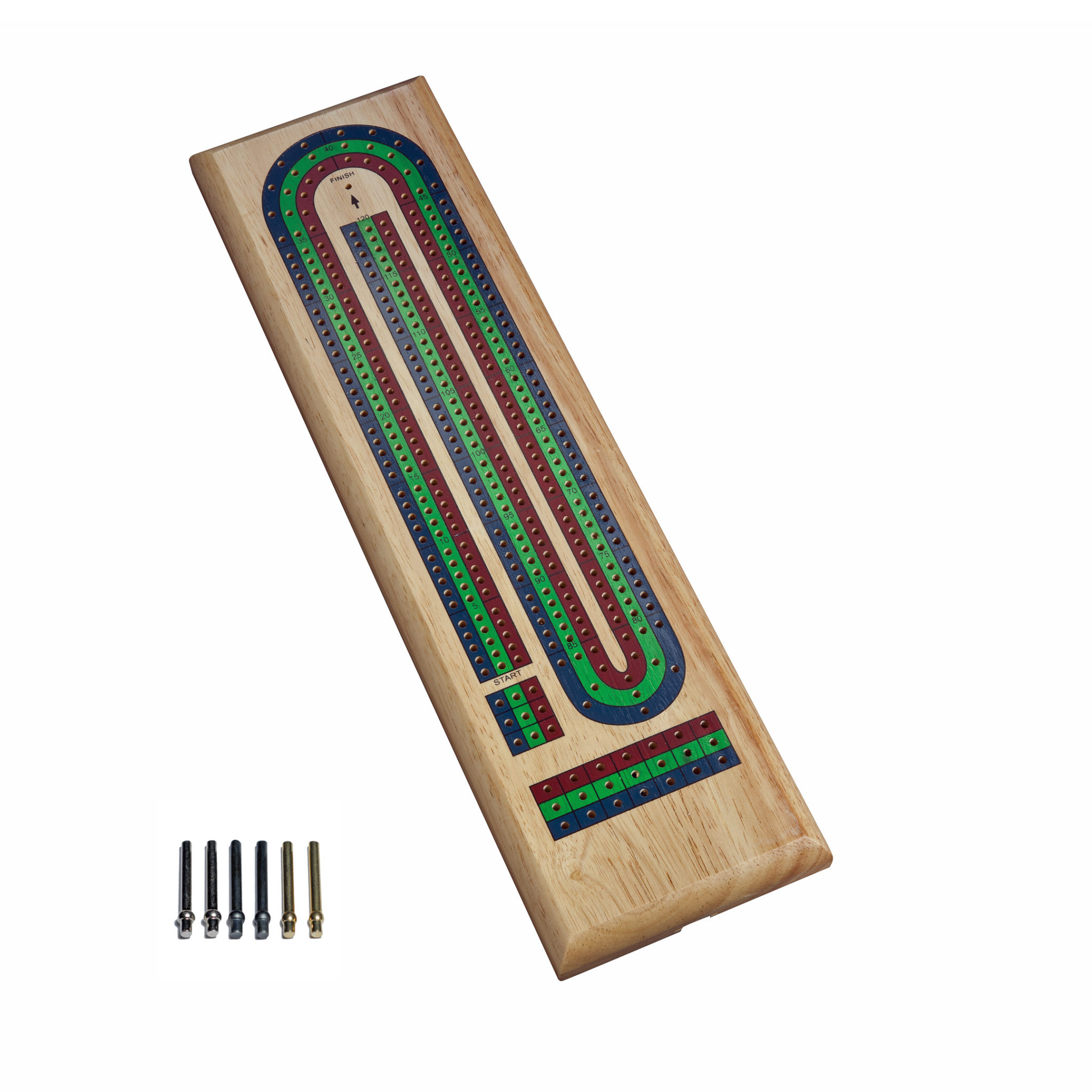 4 dark & 4 light color Eight Wood Cribbage Board Pegs 