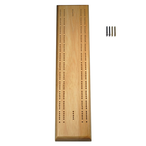 Cabinet Cribbage Set – Solid Wood Continuous 3 Track Board with Easy Grip  Pegs, Cards and Storage Area – Wood Expressions