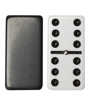 Double 6 Black Dot Dominoes - Professional Size, AreYouGame