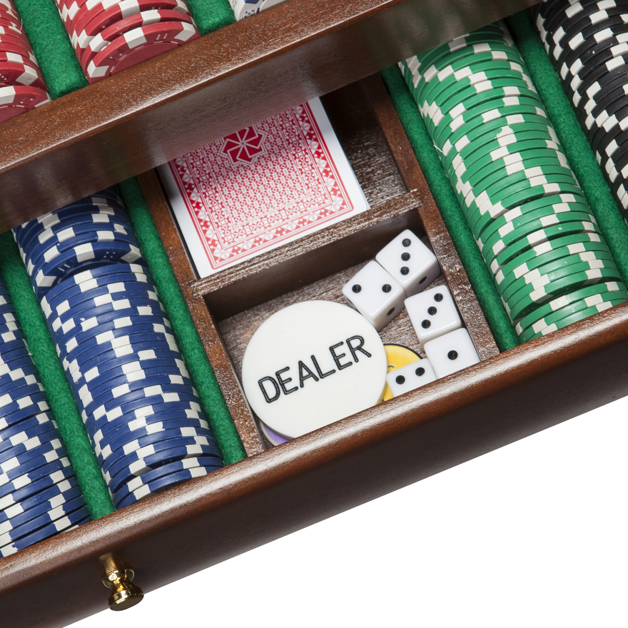 Dealer Button Set 100 Blue USA Flag 11.5 gram Poker Chips