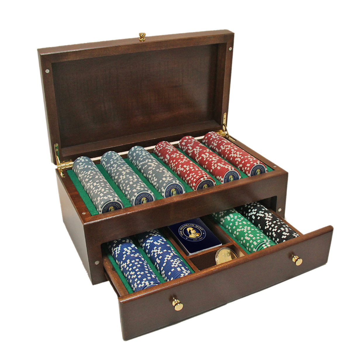 schrobben verontschuldigen teleurstellen Franklin Mint Poker Chip Set in Beautifully Crafted USA Made Wood Case –  Wood Expressions