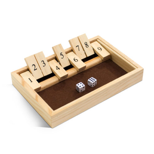 Shut the Box (Wood Box 12 Tiles) - Blue Highway Games