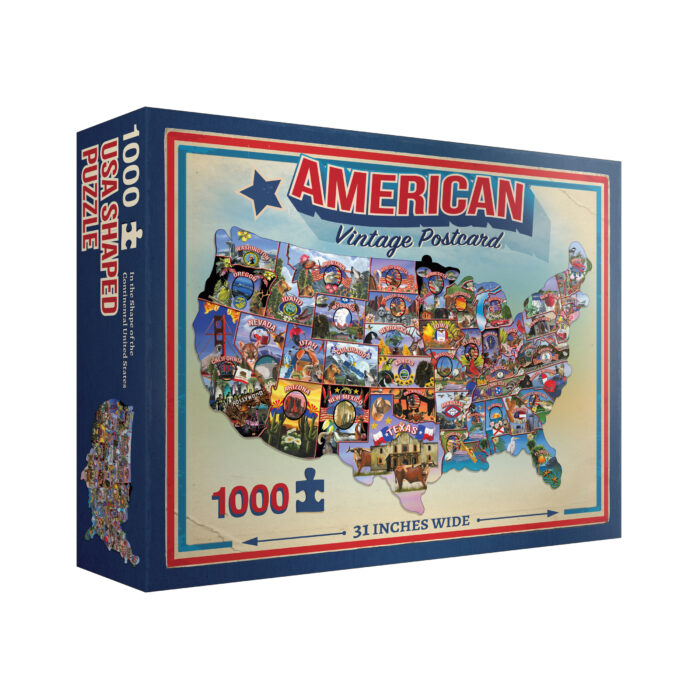 USA shaped puzzle