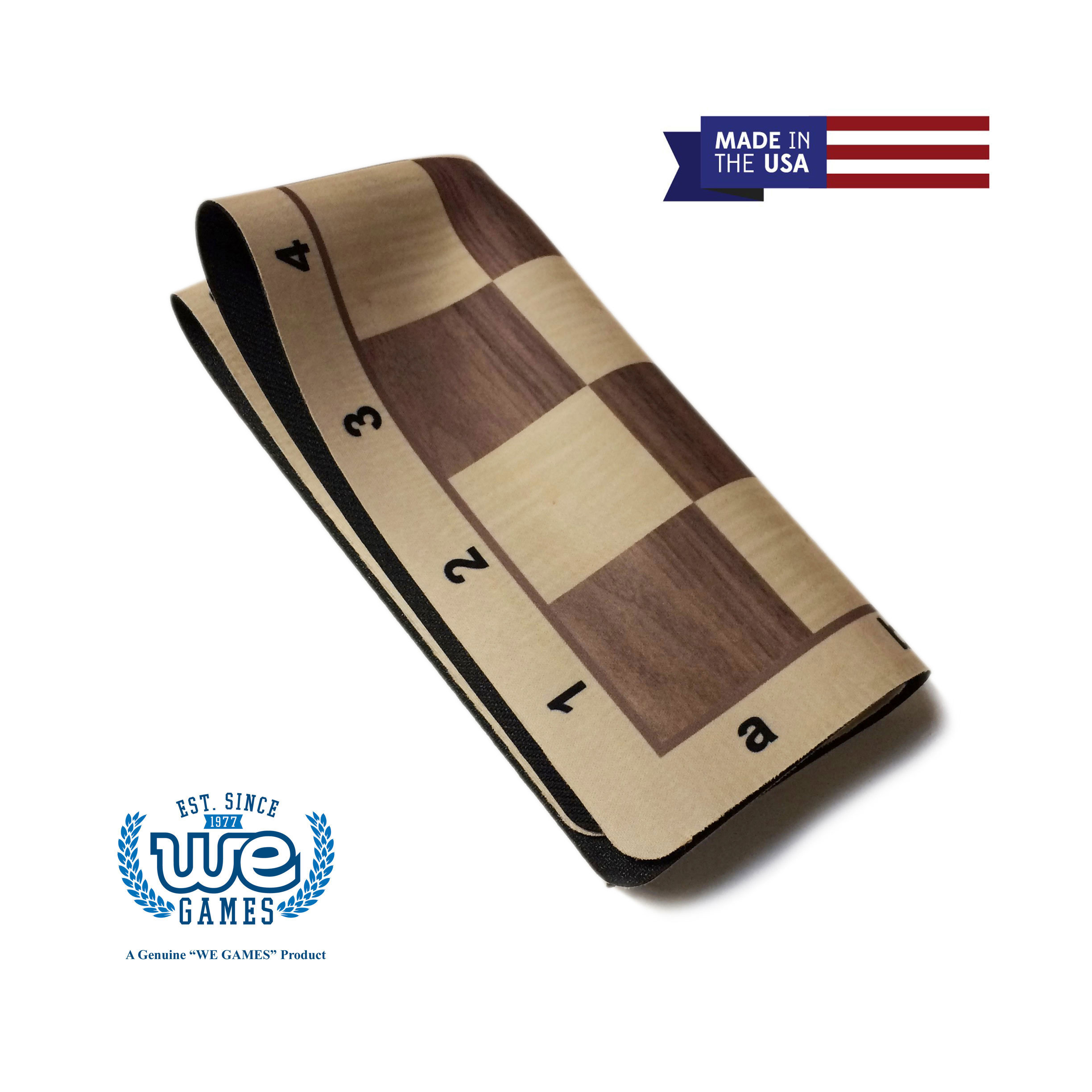 WE Games Wenge with Rosewood & Light Wood Mousepad Chessboard, 20 inches –  made in USA