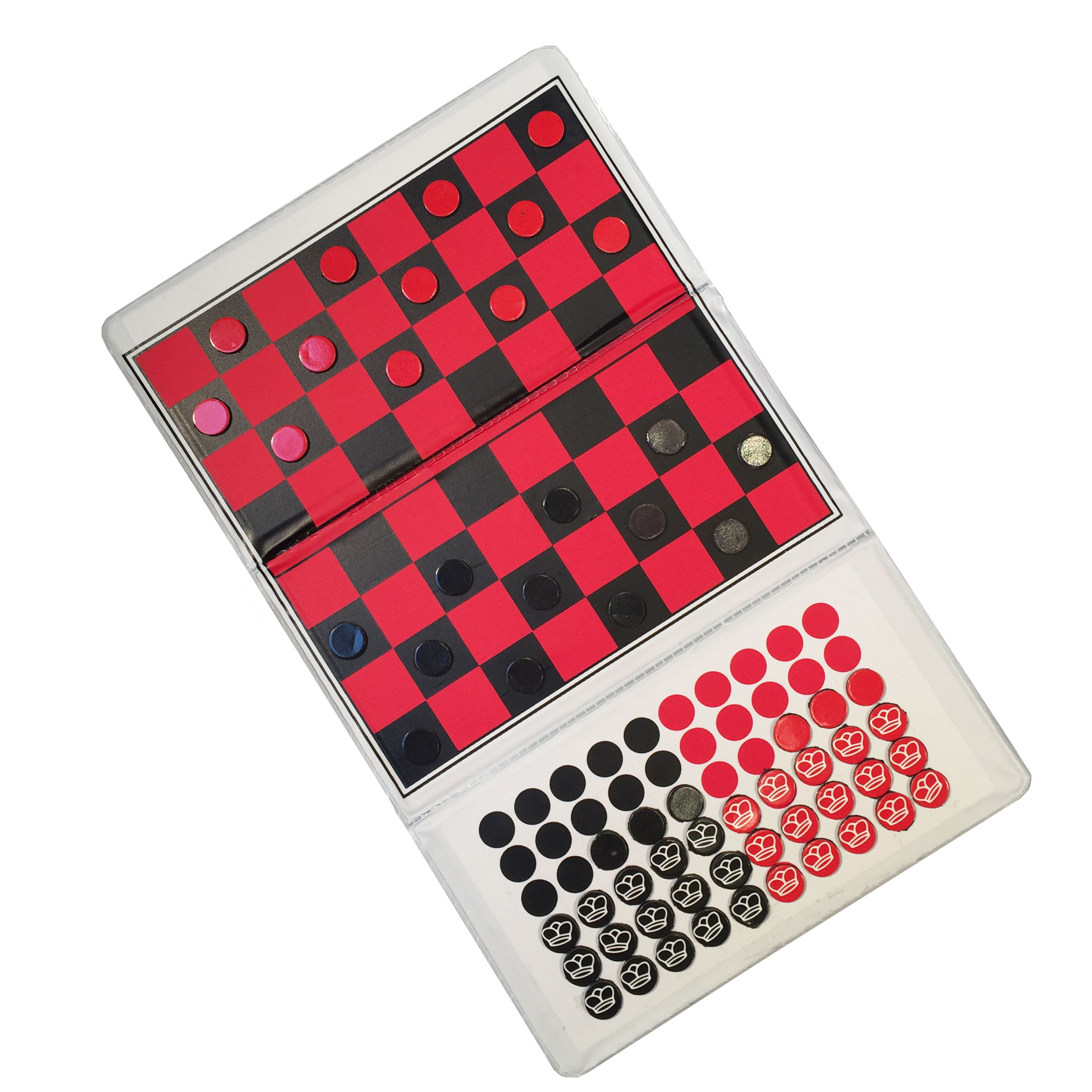 magnetic travel checkers set