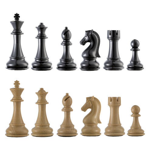 bobby fischer faux wood chess pieces
