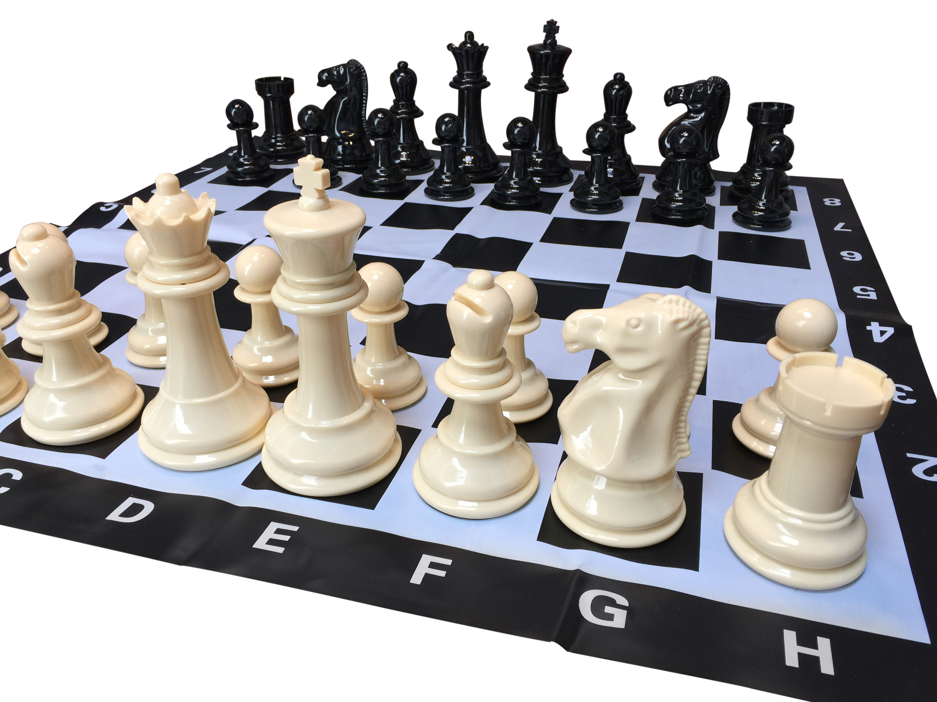 WE Games Garden Chess Set - Large 8 Inch King 355 Board Wood.
