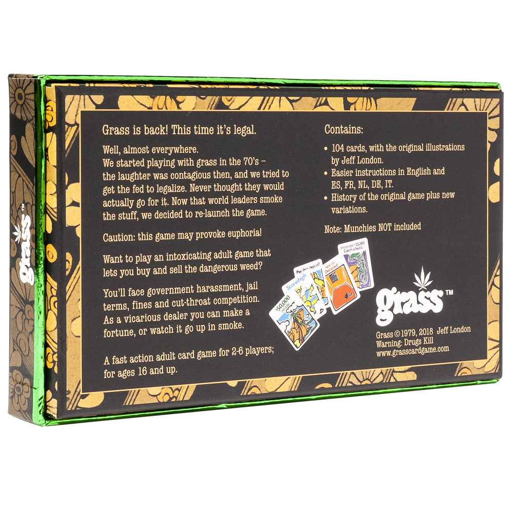 GRASS Card game Adults in Serious Negotiation Fun with Bag marijuana Bar Gift 