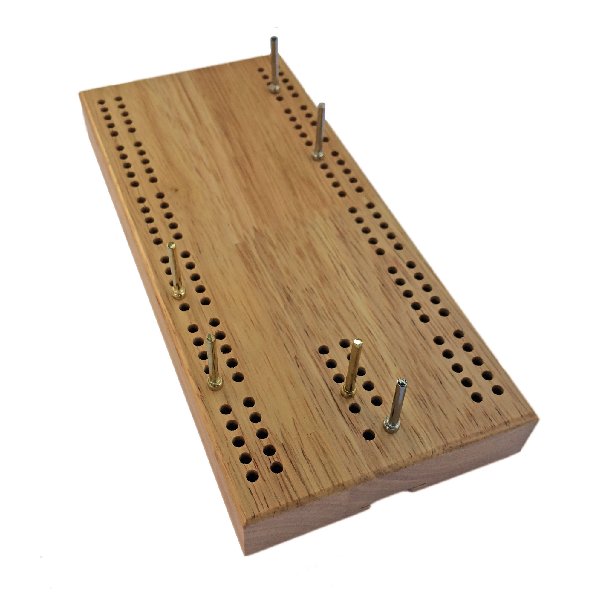 Travel Cribbage Set 2 Track Wood Board with Cards and