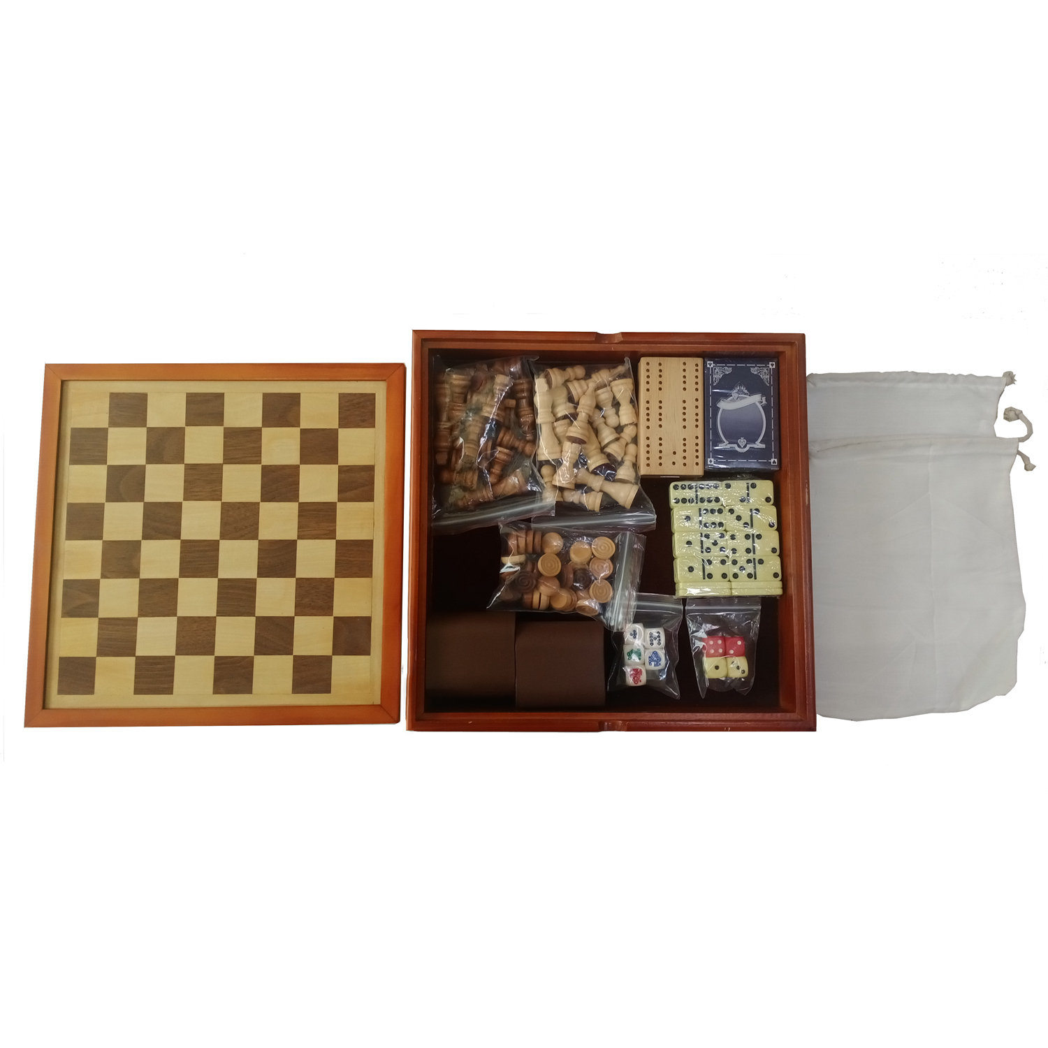7-in-1 Combo Game by Hey! Play! (Chess, Checkers, Ludo