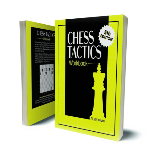 Chess tactic/guide book. Chess step-by-step book. Yellow cover with king piece on cover.