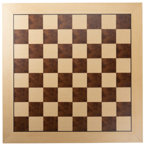 natural with camphor burl chess board