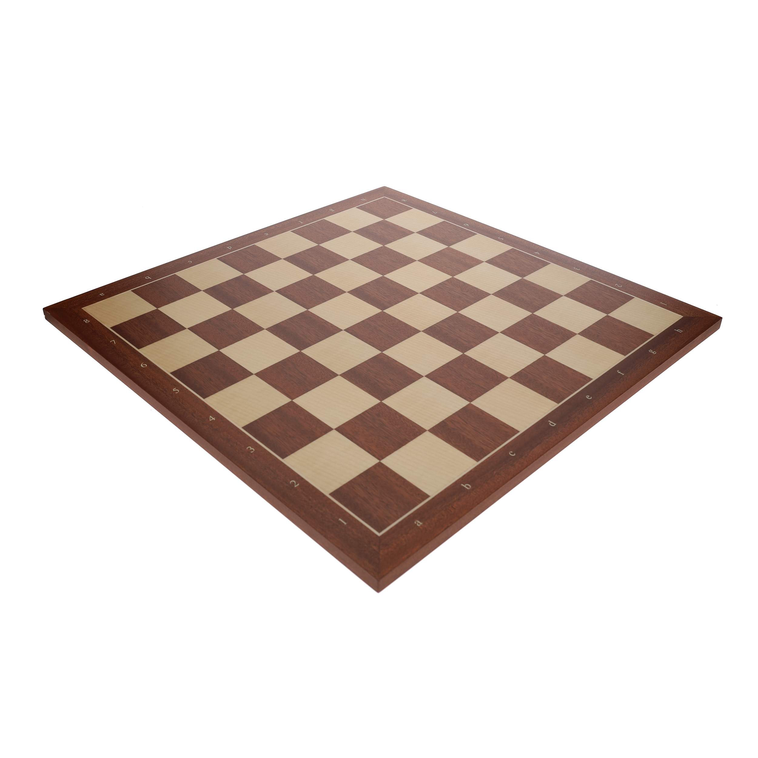 Wooden Mahogany chess board (coordinates)