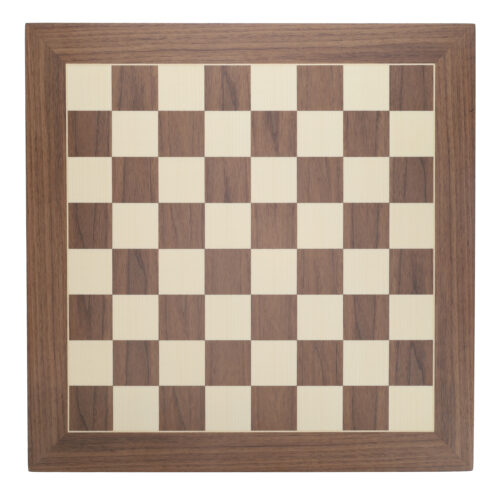 Wooden chess and checkers game board. Wooden chess and checkers set light brown and white. Wooden chess and checkers board thick pointed edges.