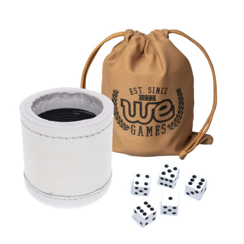 White Leather Dice Cup
