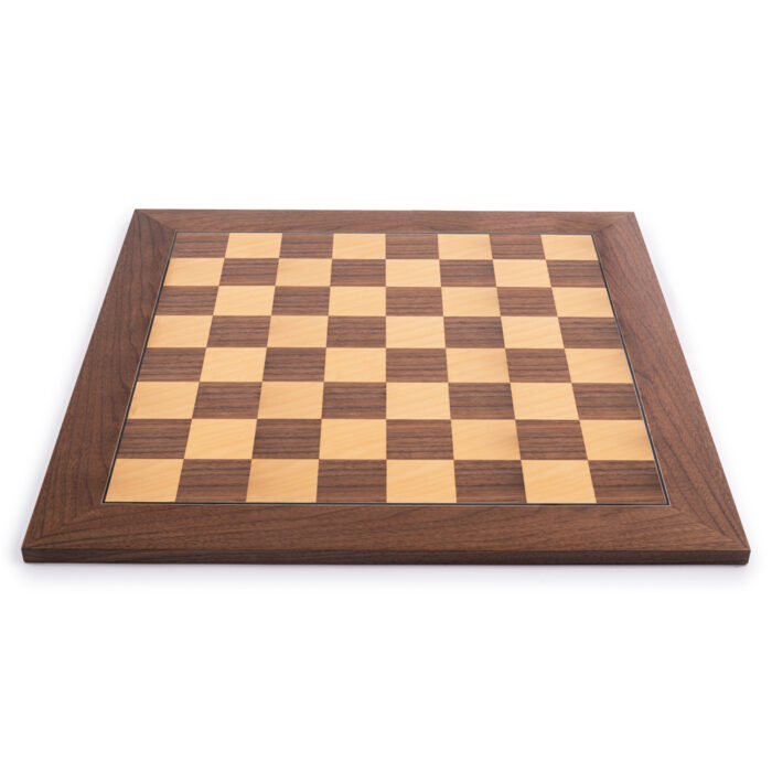 Deluxe Walnut Wood Chess Board - Handmade in Spain, 20 in.